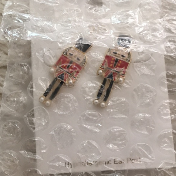 Jcrew Factory Holiday toy soldier earrings - Picture 2 of 3